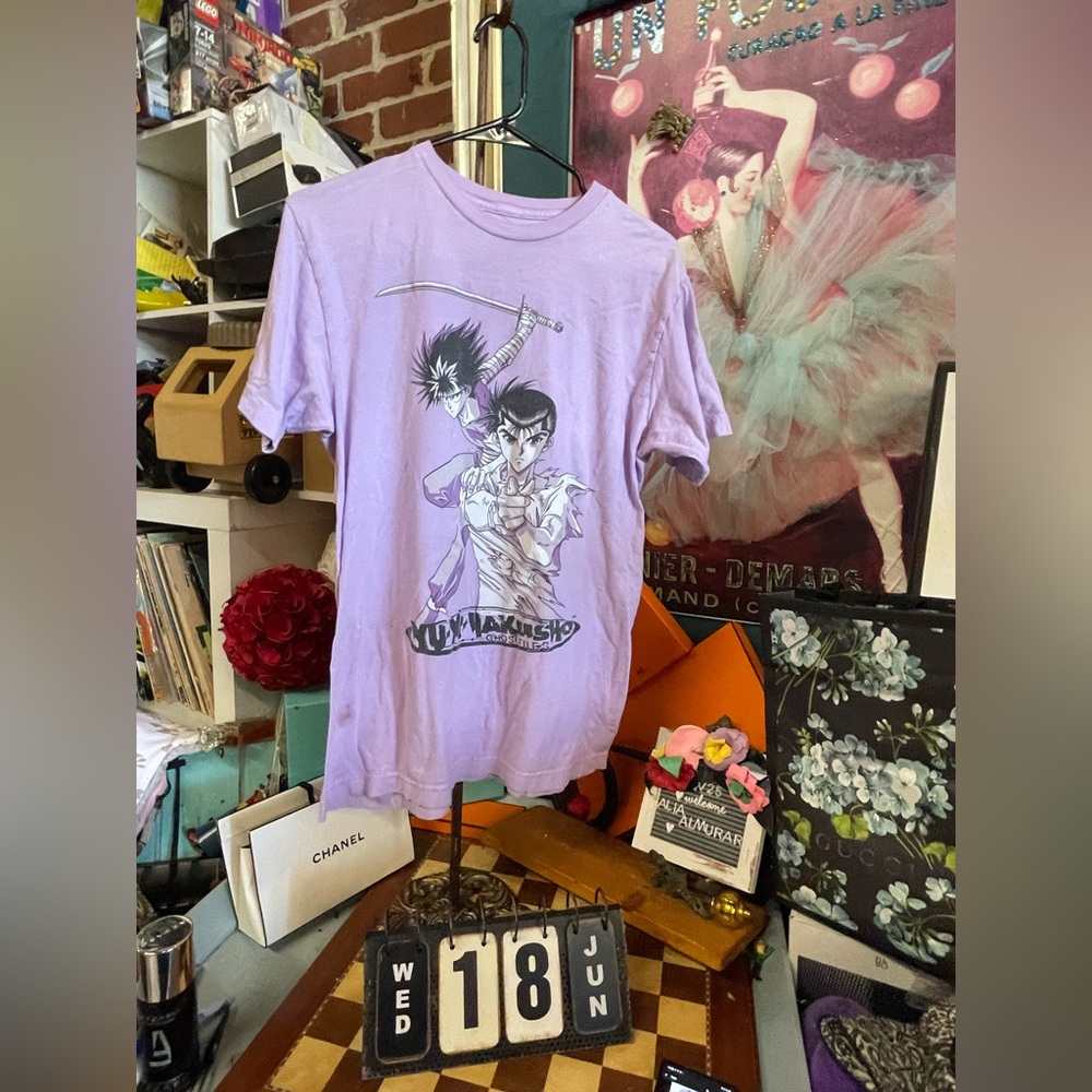 Yu Yu Hakusho Ghost Files Anime Purple Shirt
